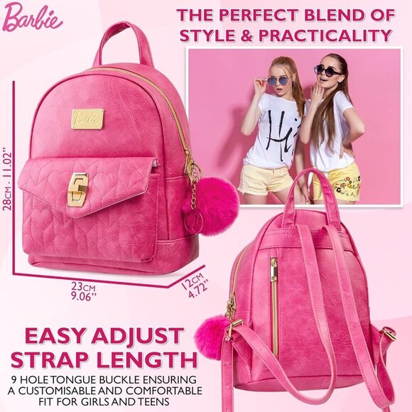 Mini Faux Leather Backpack for Women Girls Teens Compact Travel School main image 6